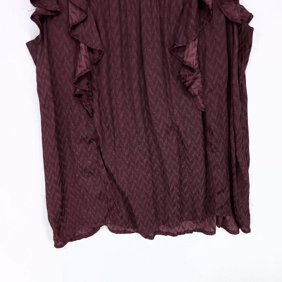 Anthropologie Meadow Rue Blouse Women Size 10 Ruffle Texture Top Romantic Modern - Picture 5 of 12